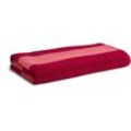 Handtuch MÖVE "Block Streifen", rot (ruby, coral), B:80cm L:150cm, Walkfrottier, Obermaterial: 100% Baumwolle, Handtücher (Packung), Handtuch mit Blockstreifen, 100% Premium Baumwolle, Made in Germany