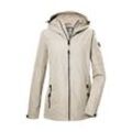 Funktionsjacke "GS 71 WMN JCKT", Damen, Gr. 36, beige (ecru), Oberstoff: 100% Polyester, Futter: 100% Polyester (recycelt), G.I.G.A. DX BY KILLTEC, sportlich, Jacken, Damenjacke: wasserdicht, winddicht, PFAS-frei, verstellbar, Kapuze, Topseller