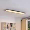 Lindby LED-Panel Lamin, schwarz, 120cm, CCT, dimmbar, Remote