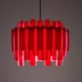 LZF Maruja Holz-Pendelleuchte, rot