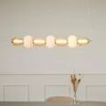 LOOM DESIGN LED-Hängelampe Pearl 7, amber/gold, Glas, 110 cm