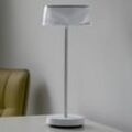 LED-Akku-Tischleuchte Dora, dimmbar, IP44, weiß