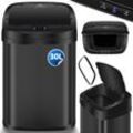 KESSER® Sensor Mülleimer Küche Automatik mit Bewegungssensor Abfalleimer & Soft-Close-Deckel Müllbehälter mit Touch-Bedienfeld & Sensor LCD-Display Edelstahl inkl. Müllsackhalter