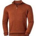Royal Spencer Herrenpullover Kaschmir-Seide mit Zipp terrakotta XL