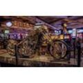 Fototapete PAPERMOON "OLDTIMER MOTORRAD-TUNING CASINO LAS VEGAS SLOTMASCHINEN", bunt, B:4,00m L:2,60m, Vlies, Tapeten