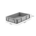 Euro Box Serie MF 6120, aus PP, Inhalt 21 L, Unterfassgriff, grau