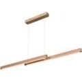 SPOT LIGHT Pendelleuchte "SMAL", braun (eichefarben, holzfarben), H: 110cm, Lampen, Hängeleuchte, Eichenholz, mit integriertem 24V-LED-Modul, Touch Dimmer