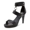 High-Heel-Sandalette "Sommerschuh", Damen, Gr. 37, schwarz, Obermaterial: 100% Lederimitat. Futter: 100% Lederimitat. Decksohle: 100% Lederimitat. Laufsohle: 100% Synthetik, LASCANA BELLE AFFAIRE, unifarben, sexy, Schuhe Schaftsandale, Sandale, erotisch offener Schuh mit Ring-Applikation