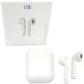 TWS i18 kabellose Bluetooth Kopfhörer mit Ladecase in weiß BT 5.0