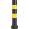 Boplan Rammschutz-Poller 170B, Höhe 1000 mm, schwarz, 2 gelbe Streifen