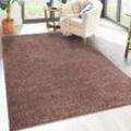 Hochflor-Teppich CARPET CITY "City Shaggy", braun, B:200cm H:30mm L:290cm, Polypropylen, Teppiche, Auch als Läufer, Langflor, Uni, Shaggy, flauschig-weich