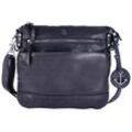 Handtasche HARBOUR 2ND "Isalie2", Damen, Gr. B/H/T: 26cm x 22cm x 5cm, blau (navy), Rindsleder, Taschen, Umhängetasche Tasche Damen mit Anker Anhänger