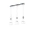 Xxxl Led-Hängeleuchte Madison , Weiß, Nickel , Metall, Glas , warmweiß , 18x150x82 cm , Lampen & Leuchten, Innenbeleuchtung, Hängelampen,