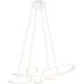 TRIO LEUCHTEN LED Pendelleuchte "FLY, Hängelampe LED 32W 3900 Lumen kaltweiß 4000K 3-Stufen dimmbar", weiß (weiß matt), 1 flammig, H: 150,0cm,, Lampen, höhenverstellbar: max 150cm, Maße 83x45 cm, Hängeleuchte Küche Wohnen