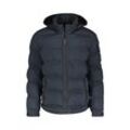 Steppjacke LERROS "LERROS Warm gefütterter Steppblouson mit versteckter Kapuze", Herren, Gr. L, blau (blau night), 100% Polyester, Langarm, Jacken, Wasser- und windabweisend, atmungsaktiv