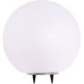 LED Kugelleuchte HEITRONIC "Boule", weiß, H:17,8cm Ø:20cm, Lampen, LED Dekoleuchte LED Gartenleuchte, Leuchtkugel, Kugelleuchte, Außen-Kugellampe