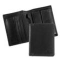 Geldbörse CAMEL ACTIVE "Salamanca", schwarz, Leder, clean, unifarben mit Farbeinsatz, gepflegt, klassisch, Kleinlederwaren, aus hochwertigem Rindsleder mit kontrastreichem Handstich-Detail