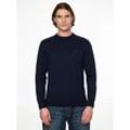 Rundhalspullover TOMMY HILFIGER "PIMA ORG CTN CASHMERE CREW NECK", Herren, Gr. L (52), blau (desert sky), Obermaterial: 92% Baumwolle, 8% Kaschmir, casual, Rundhals, Langarm, Pullover