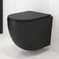 OLTENS Hamnes Tiefspül-Wand-WC PureRim 35,5 x 52 cm, Set mit WC-Sitz, mit SmartClean