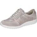 Schnürschuh WALDLÄUFER "M-IRA-Soft", Damen, Gr. 8 (42), grau (hellgrau), Veloursleder, Glattleder, Textil, metallic, klassisch, Schuhe, in Schuhweite M (extrem weit), Freizeitschuh, Halbschuh, Schnürschuh