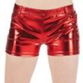 Lack-Hotpants, rot