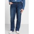 Gerade Stretch-Jeans mit Used-Effekten, blue Denim, Gr.46