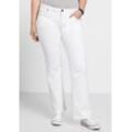 Bootcut-Jeans in 5-Pocket-Form, mit Used-Effekten, white Denim, Gr.21