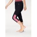 Leggings, schwarz-pink, Gr.48