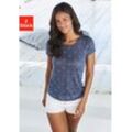 Doppelpack T-Shirts, creme+marine, Gr.40/42