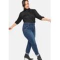 Slim Jeans in Curvy-Schnitt ANNE, mit High-Waist-Bund, dark blue Denim, Gr.54