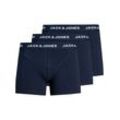 Jack & Jones Boxershorts Set 3er Pack JACANTHONY Trunks Boxershorts Stretch Unterhose (3-St) 3635 in Navy, blau