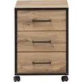 Rollcontainer SCHILDMEYER "Serie 2000", beige (eiche landhaus dekor), B:40,1cm H:57cm T:50cm, Rollwagen