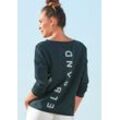 ELBSAND Sweatshirt 'Raina' blau Gr. L (40) für Damen. Rundhals und Logodruck. Figurumspielend. Nachhaltig.