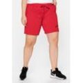 Bermudas aus Funktionsmaterial, mit kleinem Print, rot, Gr.50