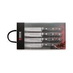 Premier Plus Steakmesser-Set, Wellenschliff schwarz/silber, 4-teilig