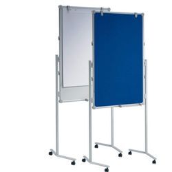 MAUL Moderationstafel MAULpro, Textil blau / Whiteboard - mit Zubehör