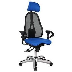 Topstar Bürostuhl Sitness 45, ST99U L56X Stoff blau, Gestell chrom