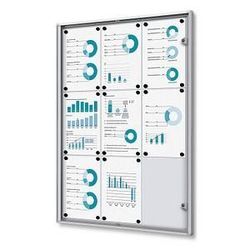 Showdown® Displays Schaukasten Economy XS B1 silber 9x DIN A4