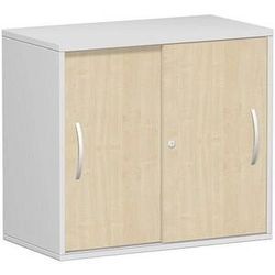 geramöbel Schiebetürenschrank Flex, S-381501-AL lichtgrau, ahorn 1 Fachboden 80,0 x 42,5 x 72,0 cm