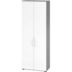 HAMMERBACHER Aktenschrank Popular, V968T6/G/W/BS grafit, weiß 5 Fachböden 80,0 x 42,0 x 215,6 cm