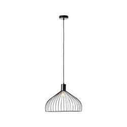 BRILLIANT Lampe, Blacky Pendelleuchte 40cm schwarz matt, 1x A60, E27, 40W, Kabel kürzbar / in der Höhe einstellbar