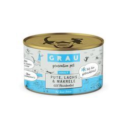 Grau Katze Pute, Lachs, Makrele 6 x 200g