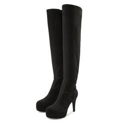 LASCANA BELLE AFFAIRE Overkneestiefel schwarz Gr. 36 für Damen