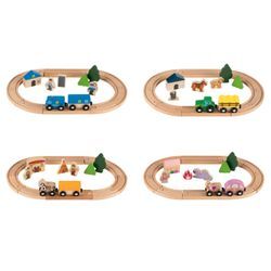 Playtive Holz Bahnset, 18-teilig