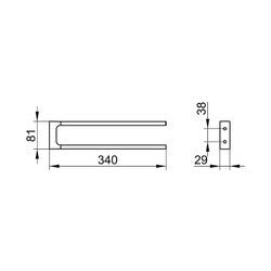 KEUCO Handtuchhalter Edition 11 11119, fest 2-tlg., 340 mm, verchromt 11119010000