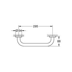 Grohe Essentials Wannengriff 349mm Metall Chrom, Bohrabstand 295mm 40421001