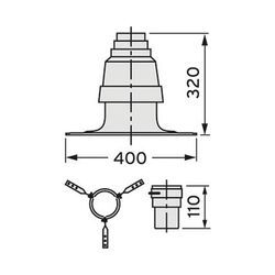 Vaillant Set 1 Grundelemente Brennwert für flexible Abgasleitung DN 80 PP 303510