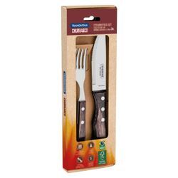 2-tlg. Jumbo-Steakbesteck-Set, braun