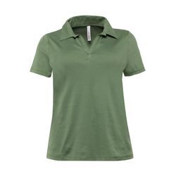 T-Shirt mit Polokragen, khaki, Gr.56/58