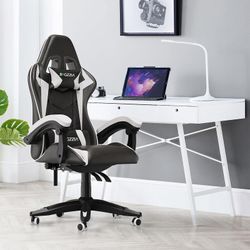 Bigzzia - Gaming Stuhl Ergonomisch - Gaming Stühle Gamer Stühle mit Lendenkissen + Kopfstütze - Gaming Chair Höhenverstellbar Bürostuhl Computerstuhl